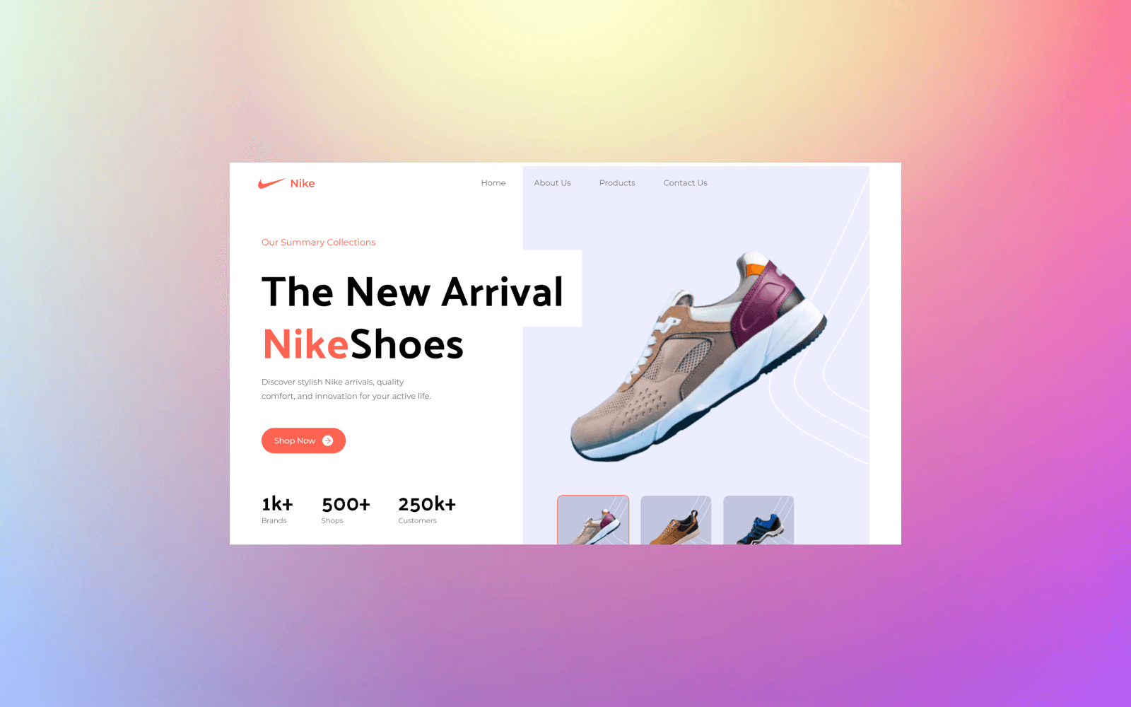 nike page mockup